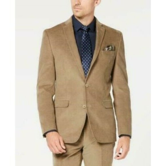 Bar Iii Slimfit Stretch Tan Corduroy 
